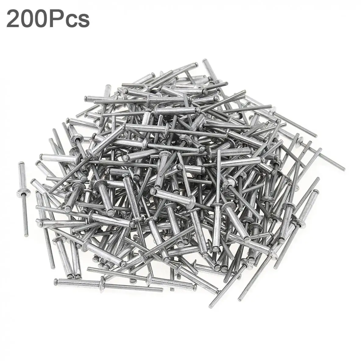 200pcs M3.2x17mm Aluminium Rivet Gun Core Pulling Riveting Break Mandrel Nail with Mushroom Head and Polished Chrome Surface new