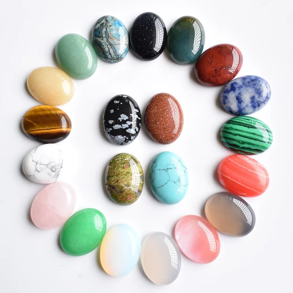 

Free shipping 20pcs/lot Wholesale 15x20mm 2020 hot sell natural stone mixed Oval CAB CABOCHON teardrop beads for jewelry making