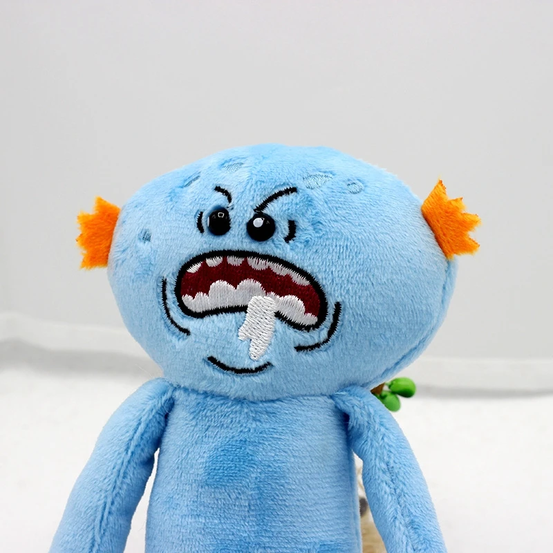 18CM Anime Pickle Man Cucumber Mr.meeseeks Plush Toy Soft Stuffed Doll For Kids