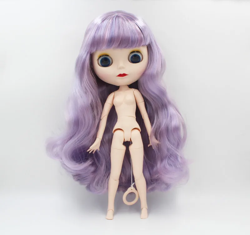 

Free Shipping BJD joint RBL-879J DIY Nude Blyth doll birthday gift for girl 4 colour big eyes dolls with beautiful Hair cute toy