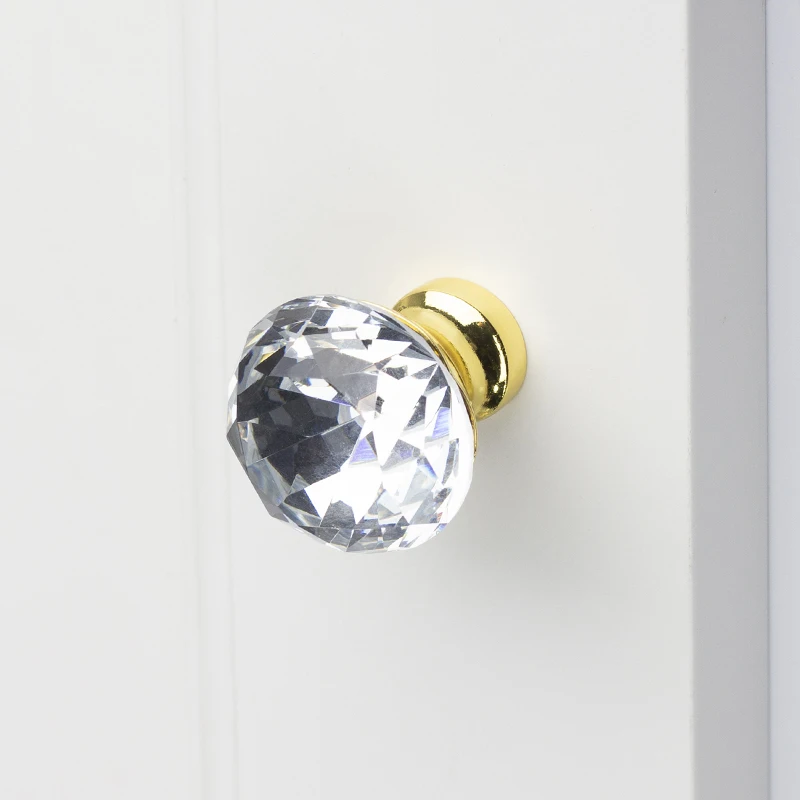 Kitchen Cabinet Door Handles Furniture Cupboard Dresser Door Drawer Knob Crystal Pull Handle