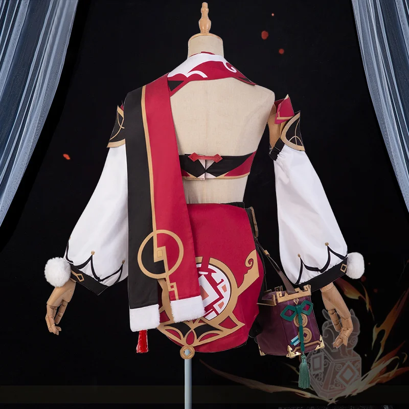 Gioco Genshin Impact YanFei Costume Cosplay Yan Fei abiti Sexy con borsa per cappello vestito di carnevale di Halloween per le donne su misura