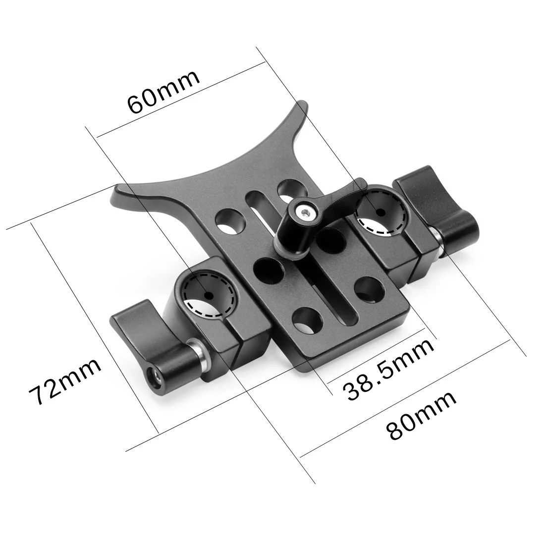 Aluminum Alloy 15MM Telephoto Lens Support Bracket Adapter Extention Tube Clip Rig Rod Clmap System for 5D3 5D2 SLR DSLR Camera