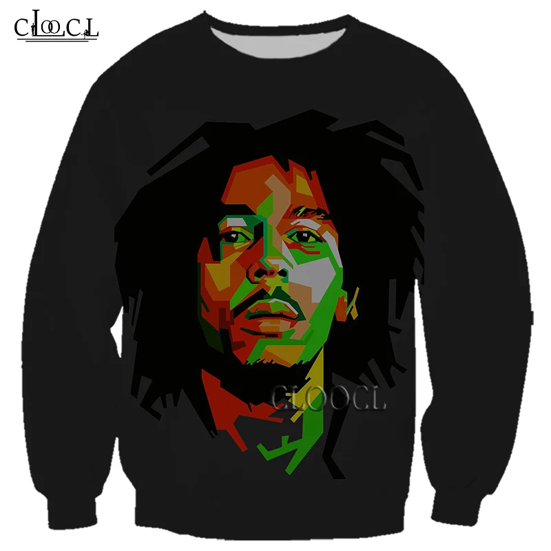 HX Singer Reggae Creator Bob Marley 3D Print Men Women Sweatshirts Fashion Hip Hop Unisex Casual Harajuku Tops Drop Shipping