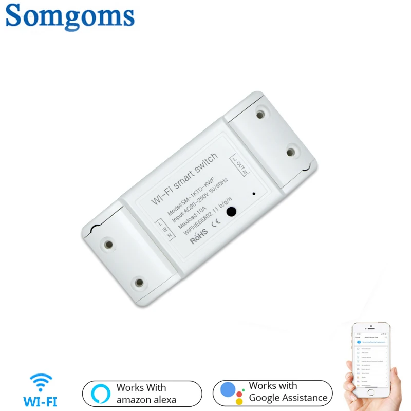 

WiFi Smart Light Switch Universal Breaker Timer Smart Life APP Wireless Remote Control Work With Alexa Google Home