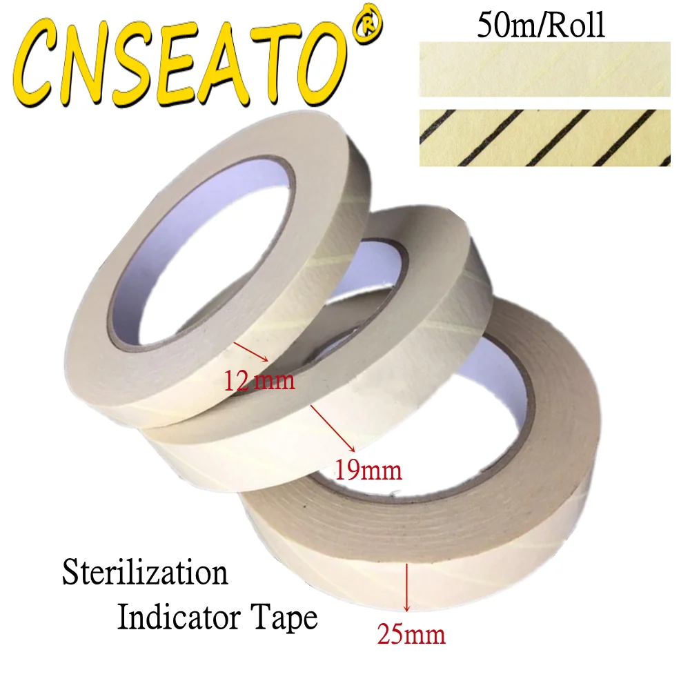 50M wskaźnik sterylizacji taśmy dentystycznej w autoklawie taśmy parowe chronią stomatologię materiał laboratoryjny pielęgnacja jamy ustnej dostawy