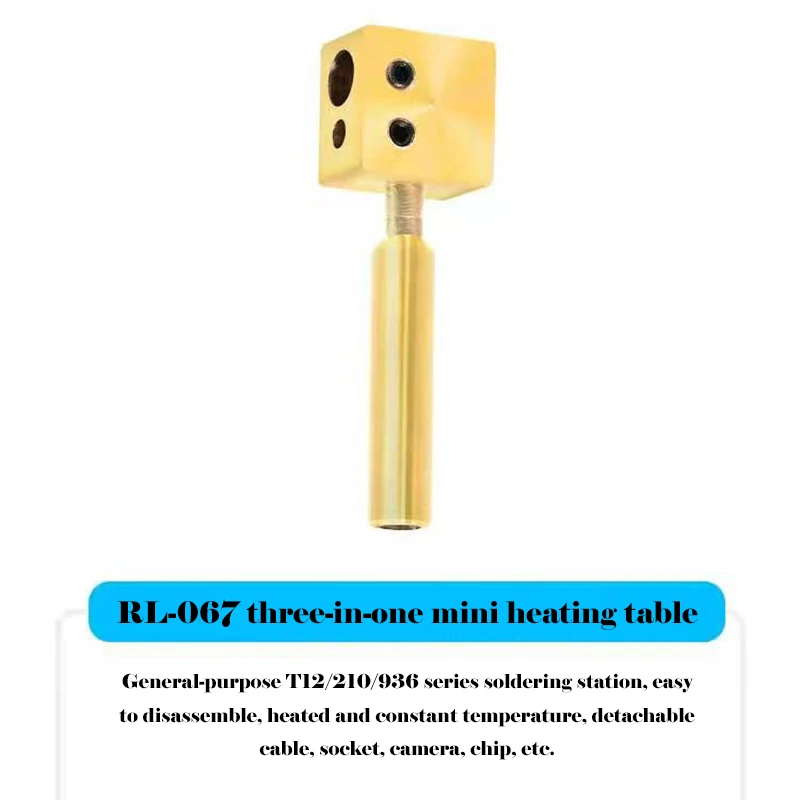 RELIFE RL-067 Mini Nhỏ Bàn Ủi Mini Đồng Sưởi Để Bàn Đa Năng Nhanh 936/1200A T12 JBC C210 Cao Su Loại Bỏ đầu Dụng Cụ