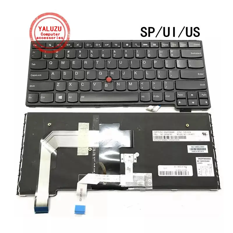 Teclado para Notebook sp ui Eua Compatível com Lenovo Thinkpad Yoga 460 P40 s3 Yoga 14 Yoga 460 com Luz de Fundo Novo