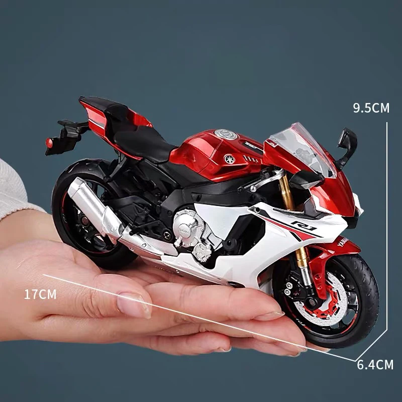 1:12 Yamaha YZF-R1 YZFR1 Racing Motorcycles Simulation Alloy Motorcycle Model Shock Absorbers Collection Toy Car Kid Gift