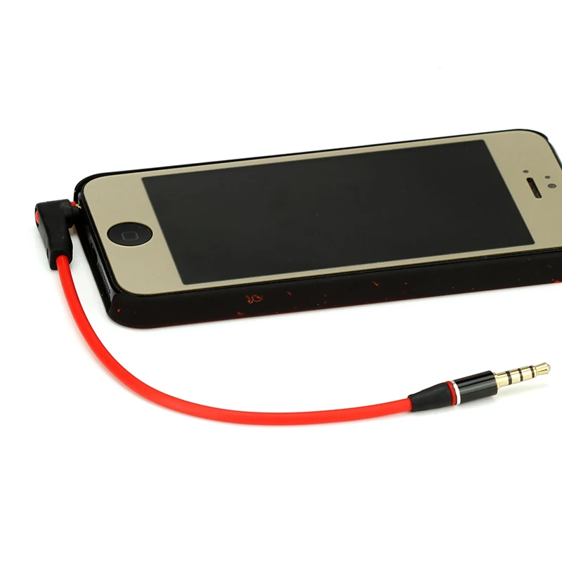 Uniwersalny Ipod AUX 4 polak prostopadły 3.5mm z męskiego na męskie Stereo Audio krótki kabel 20cm 30cm