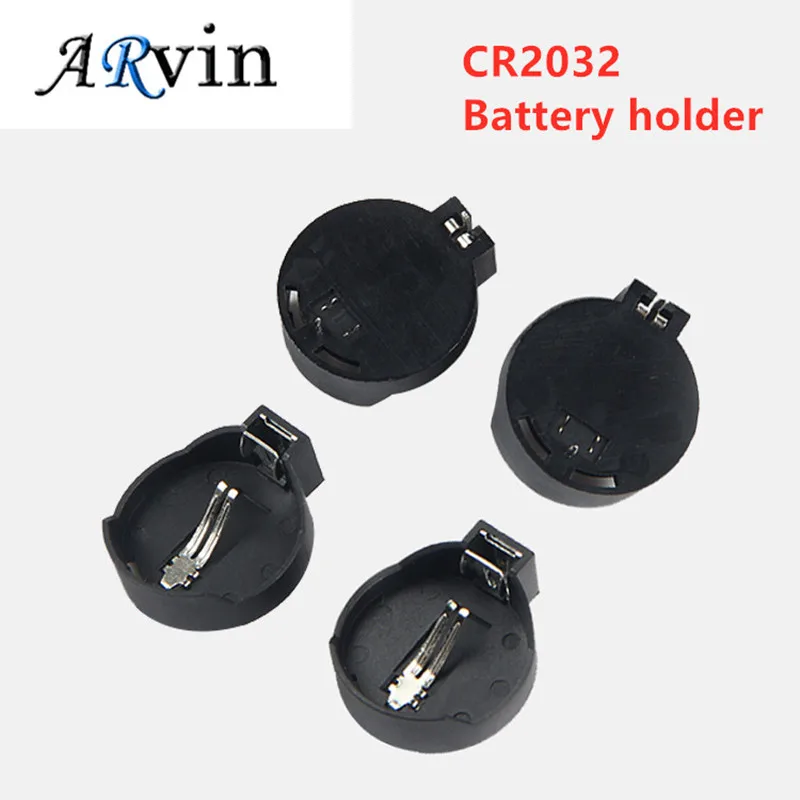 10PCS/LOT CR2032 CR2025 BS-3 Battery Holder 2032 Button Cell Holder Socket Case