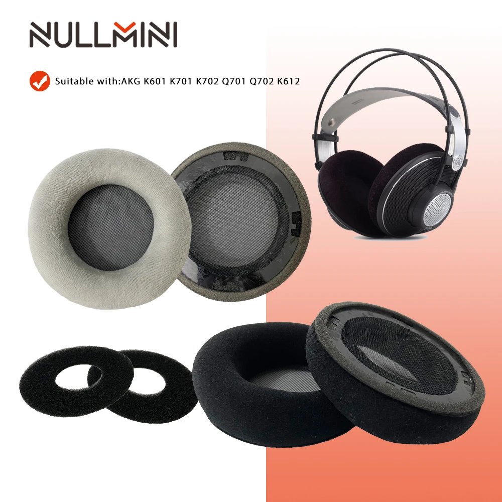 NullMini Replacement Velvet Earpads for AKG K601 K701 K702 Q701 Q702 K612 Headphones Sleeve Earphone Earmuff