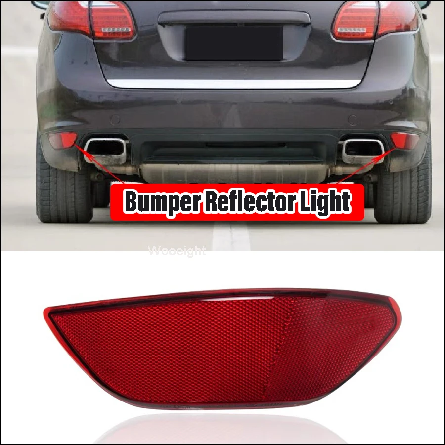 Wooeight 1x Rear Left/Right Bumper Reflector Light Rear Brake Light Fog Warning Lamp Fit For Porsche Cayenne 2011 2012 2013 2014