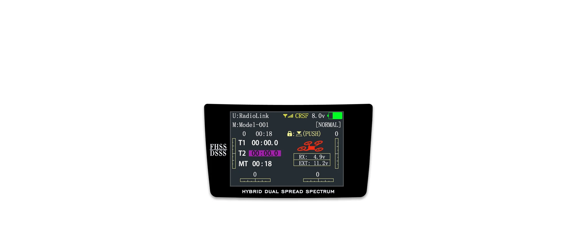 Radiolink PRM-01 Flugzeug Batterie Spannung Telemetrie Modul Display Auf AT9S AT9S Pro AT10II Arbeitet wiht R9DS R12DS – Detail 4