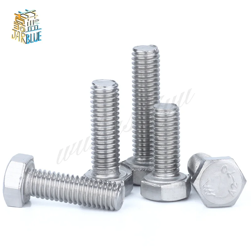 

Stainless Steel Rod 5pcs/lot M10x1.0 Fine Thread Hex Bolt Din933 M10 Pitch 1.0mm Length 12/16/20/25/30/35/40/45/50/60mm