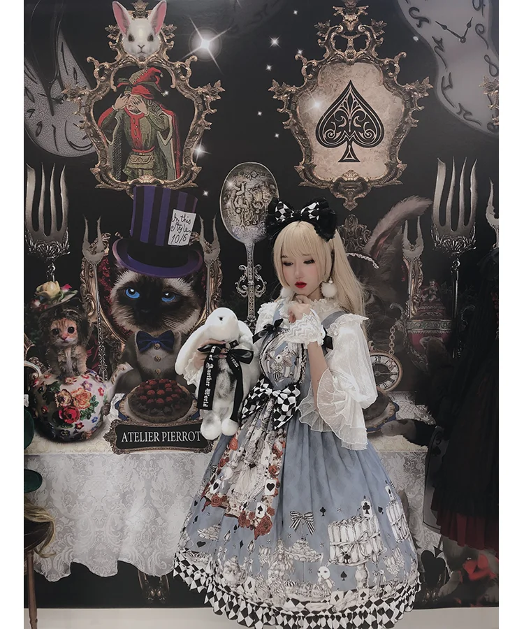 Sweetheart Lolita Goth Retro Mourning Alice Jsk Chiffon Jurk Gotische Paleis Zoete Prinses Lolita Jurk Vintage Hoge Taille