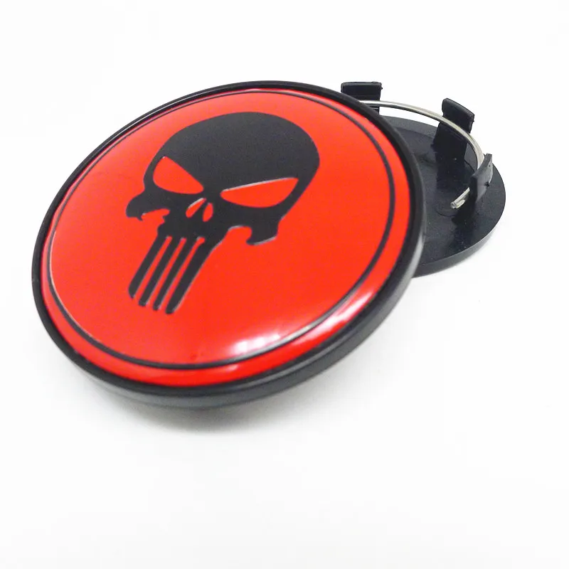 4pcs 69mm For Skull Car Wheel Center Hub Emblem Badge Cap Cover 65mm Sticker Auto Styling Accessories