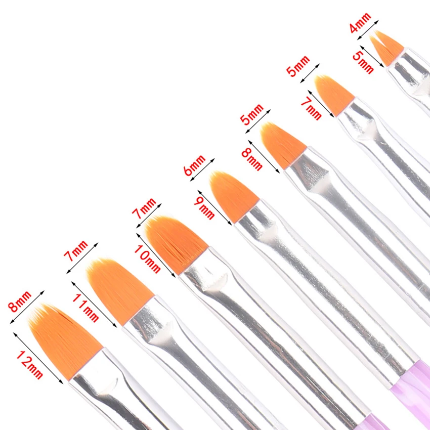 7ชิ้น/เซ็ตแปรงเล็บ UV เจลแปรงเล็บอะคริลิคเล็บจิตรกรรมปากกาแปรงเล็บแปรงเล็บมืออาชีพเครื่องมือ