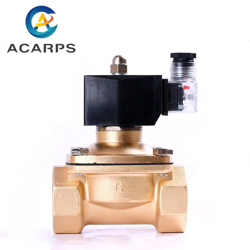 

1-1/2"Normally Closed Brass IP65 Waterproof 24VAC 220VAC 24VDC 12VDC Solenoid Valve For Water Gas Oil