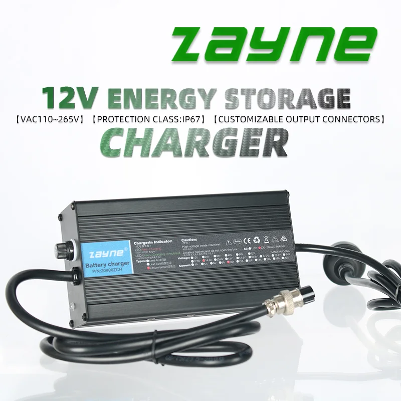 The 12v outdoor power detection equipment and waterproof intelligent charger are suitable for 4S 14.6V LFP lithium battery packs