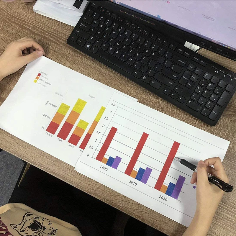 Nastro per mascheratura colorato 20m nastro per pittori colorati per arti e mestieri etichettatura o codifica forniture d\'arte per decorazioni di