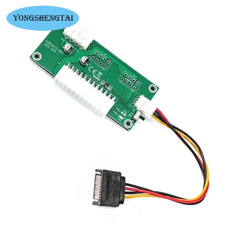 Dual Power Supply Synchronous Start Board ATX Adapter Board Multi-start Card 24PIN Power Supply with Manual Switch