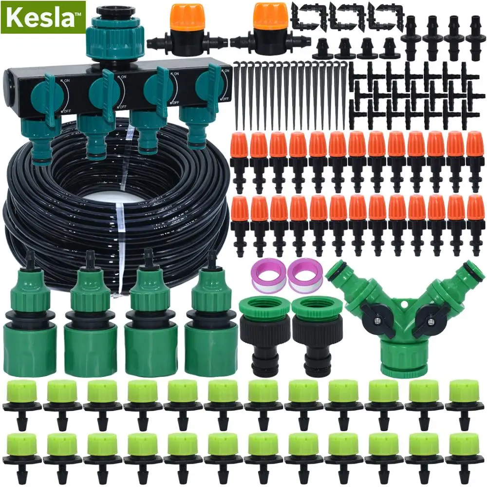 

KESLA 5M-35M Micro Drip Irrigation Watering Kit Automatic Garden 4/7mm Irrigation System w/ Adjustable Dripper for Flower Lawn