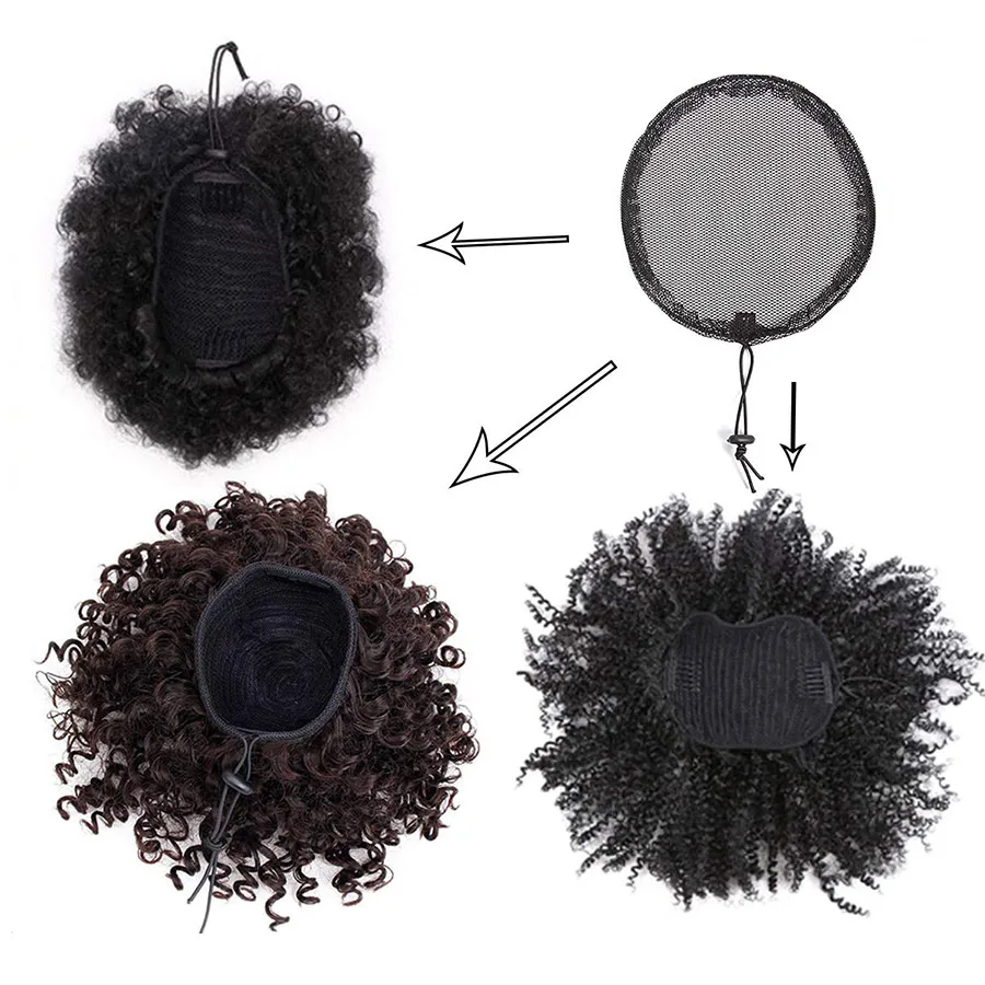Nunify 1-5Pcs/Lot High Quality Hair Net For Make Ponytail Beautiful Woman Hair Tool Ponytail Afro Bun Wig Caps Hairnets