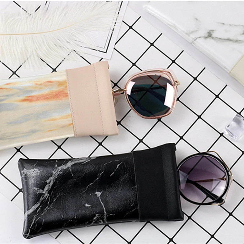 

2020 Marble Pattern PU Leather Eyewear Bags Pouch Cases New Fashion Stone Sunglasses Bag Protector Eye Glasses Container Cover