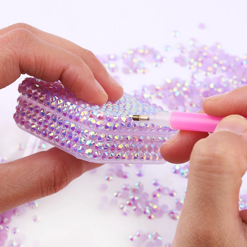 3-5mm 10000pcs/bag Jelly Resin Round Non Hotfix Flatback Rhinestoens For Clothes Cup Bag 3D Art Decoration