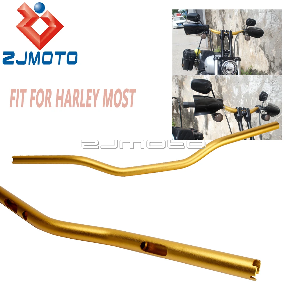 

Gold CNC Billet Aluminum 1 Diameter Moto Handlebar 25mm Hand Controls For Harley Dyna Street bob Softail Sportster Sportster XL