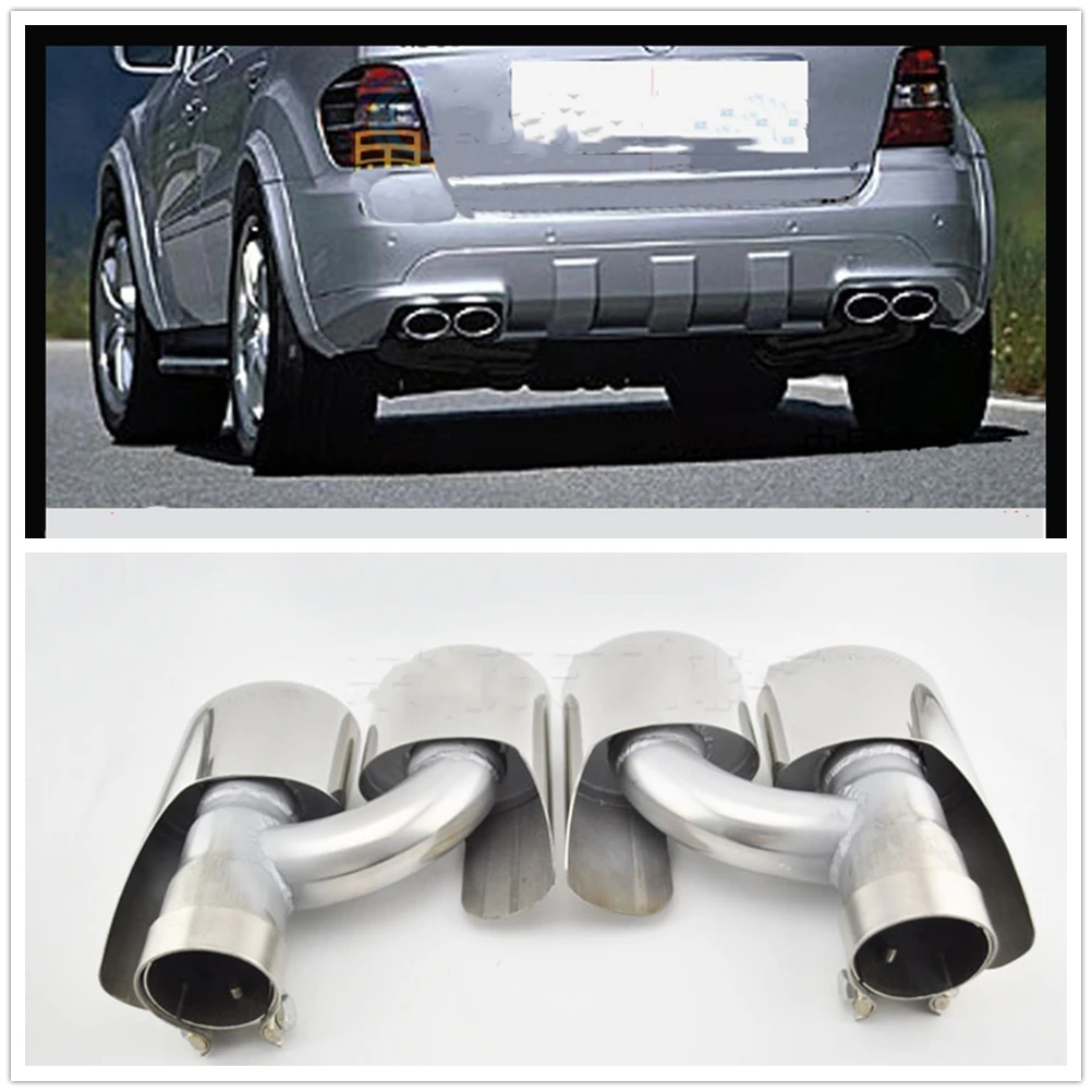 

For Mercedes Benz W164 2010-2013 ML Series Car Rear Exhaust Muffler End Tip Pipe Air Outlet Vent Duct Exhause Body Kit Tailpipe