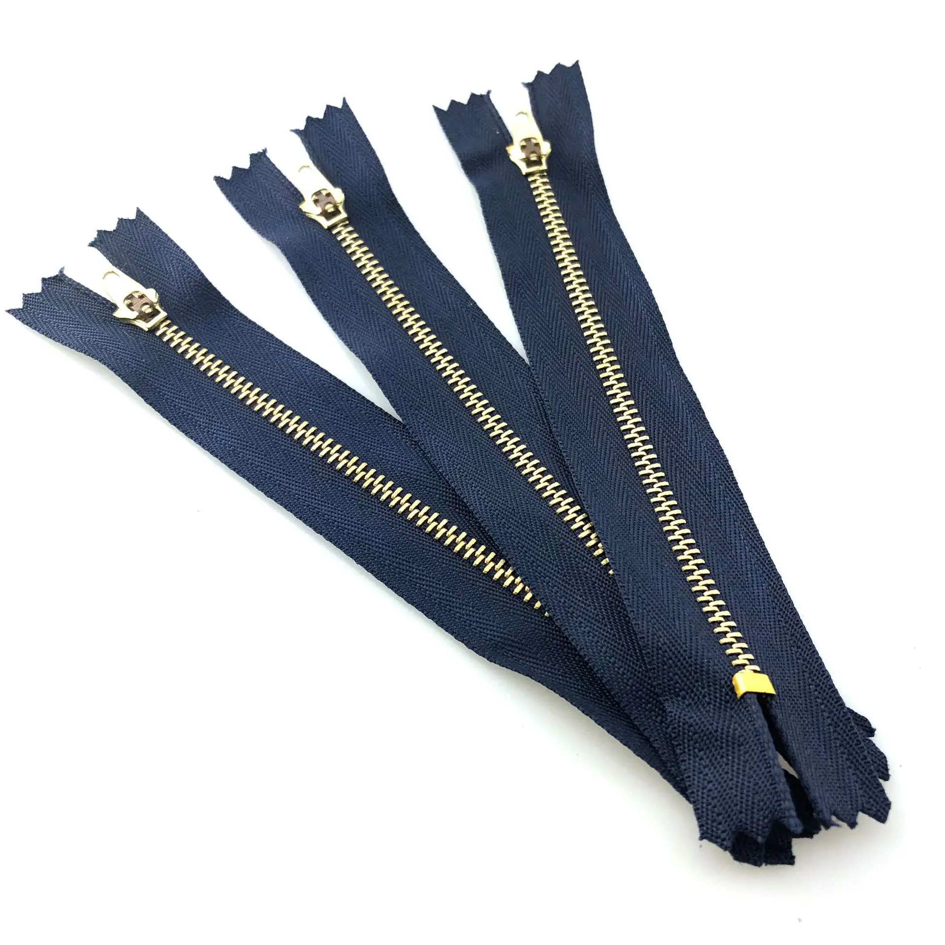 5pcs 4# Copper Zipper Black Zipper Tape Jeans Zippers Fastener Casual Pants Zipper Slide Fastener Belt DIY Sewing Accessories