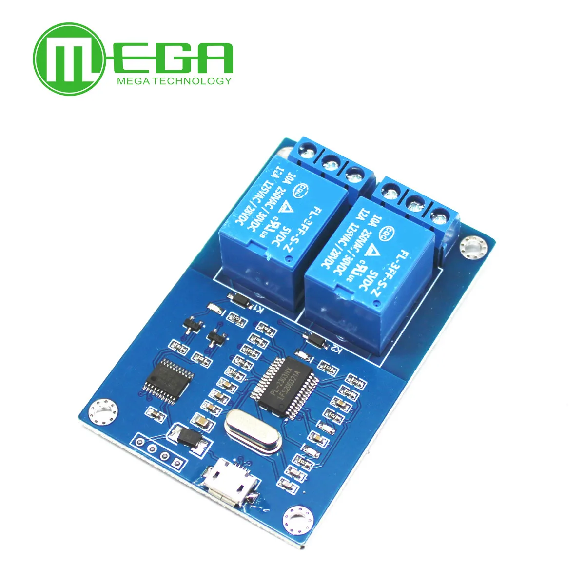 10pcs MICRO USB Relay Module 5v 2 Channel Relay Module, Relay control panel with indicator 2way Relay output usb interface