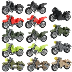 WW2 Motorcycle Building Block Modern Off-road Harley Military Figure Accessories Vehicle Two-wheeled Motorcycle MOC Toys C305