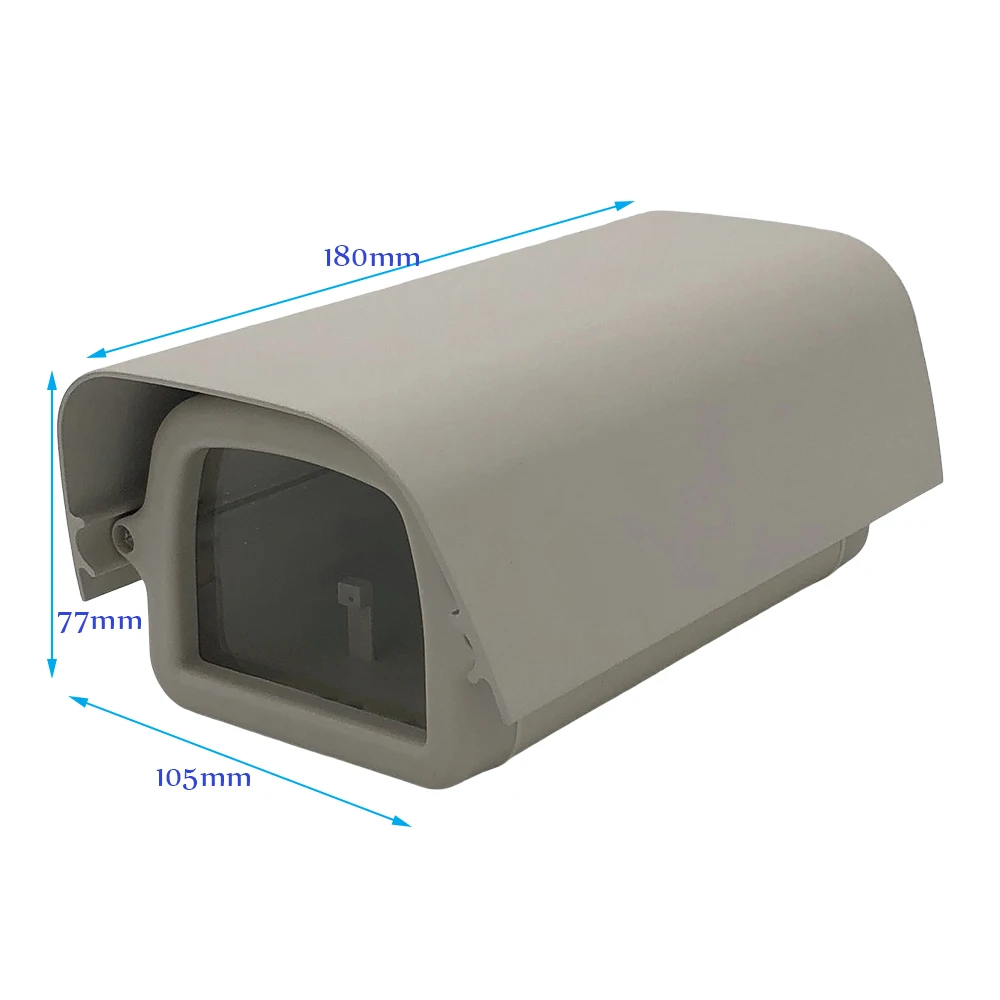 

DIY Mini Clear Glass Window Surveillance CCTV Camera Housing Outdoor Casing Waterproof Enclosure Aluminium Cover with Bracket