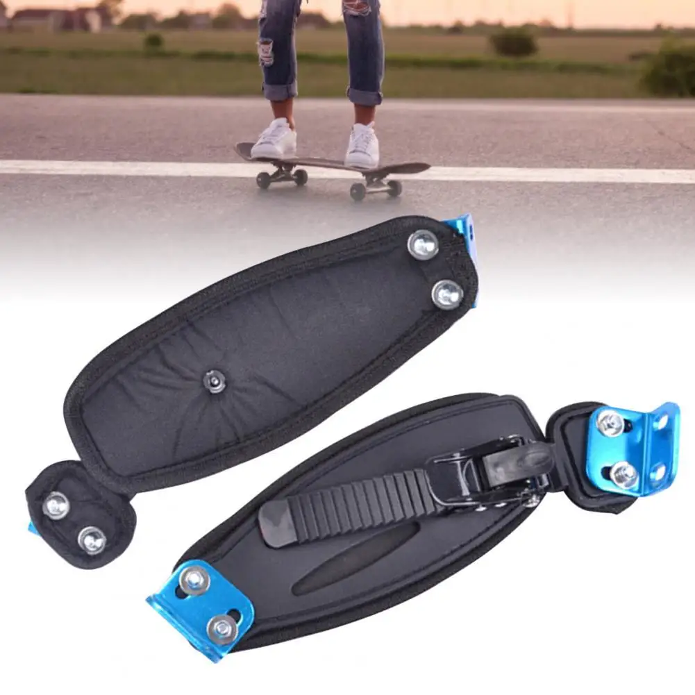 

2Pcs Foot Holder Universal Adjustable Black Mountain Skateboard Foot Band Strap for Sports