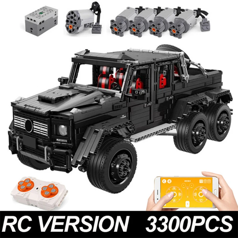 2019 Scale 1:8 Banz AMG G63 6X6 호환 MOC 빌딩 블록 벽돌 교육 완구 소년을위한 생일 Gfits