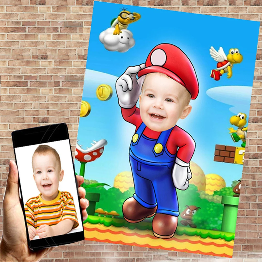 

Creative Picture Customization Canvas Printing Cartoon Portrait Wall Picture For Living Room Kids Gift Home Decor Frameless