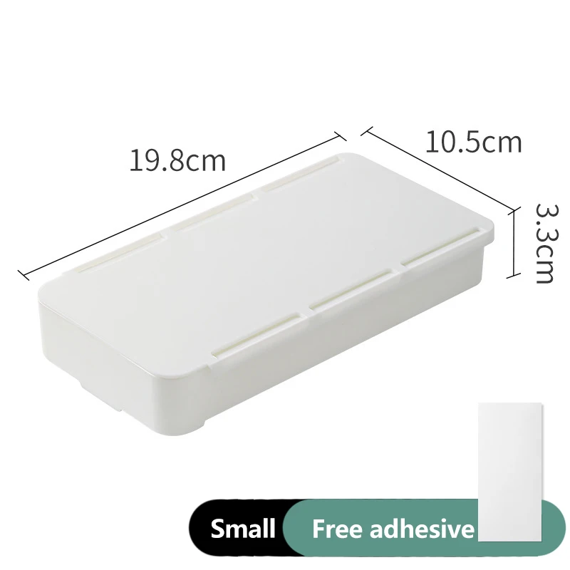 Under The Desk Drawer Type Storage Box Desktop Organizer Office Desk Student Stationery Box Invisible drawer organizer