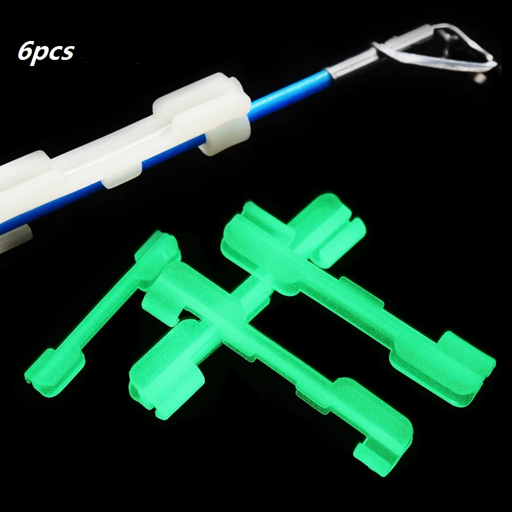 6pcs Night Fishing Rod Tip Light Holder DIY Used On Fishing Rod Feeder For Chemical Fluorescent Light Stick Fishing Glow Stick