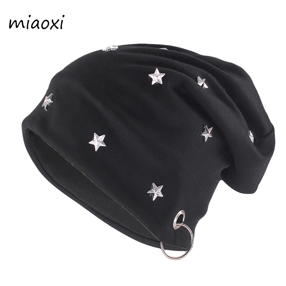 New Autumn Warm Star Diy Adult Women Beanies Skullies Casual Unisex Hip Hop Hats Outdoor Brand Solid Gorras For Lady Hats Bone