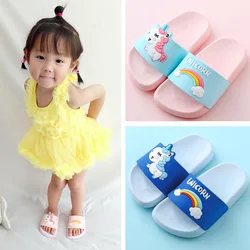 Kids Cartoon Slippers Baby Boy Girl Non-slip Flat Beach Shoes Toddler Summer Swimming Slipper Children's Bathroom Flip Flop