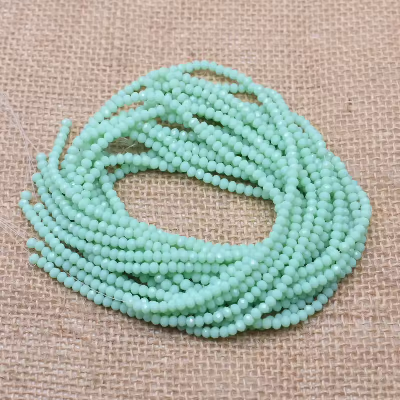 Yanqi 2 3 4mm Rondell Austria Faceted Crystal Beads Round Glass Beads Loose Spacer Beads for Jewelry Making DIY - Image 24