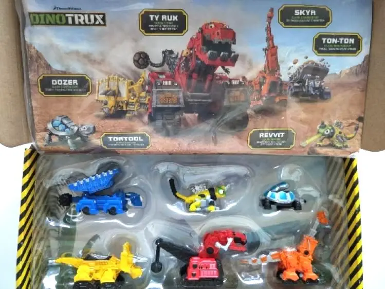 With Original Box Dinotrux Dinosaur Truck Removable Dinosaur Toy Car Mini Models New Children\'s Gifts Dinosaur Models