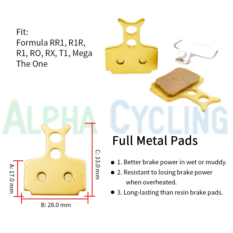 10 Paar/20 Stück, Vollmetall-Fahrrad-Scheibenbremsbeläge für SHIMANO SRAM AVID HAYES Magura Formula Hope und Scooter – Detail 9