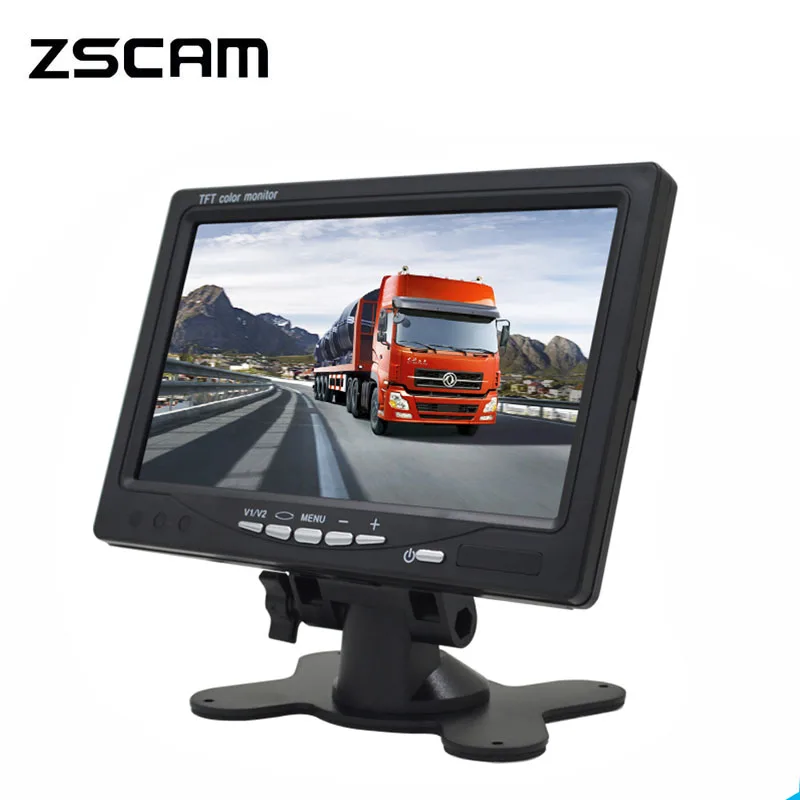 ZSCAM Mini Digital 1024*600 7 Inchs LCD Test Monitor CCTV Surveillance Camera AHD/Analog Security IPS Monitor For Video Camera