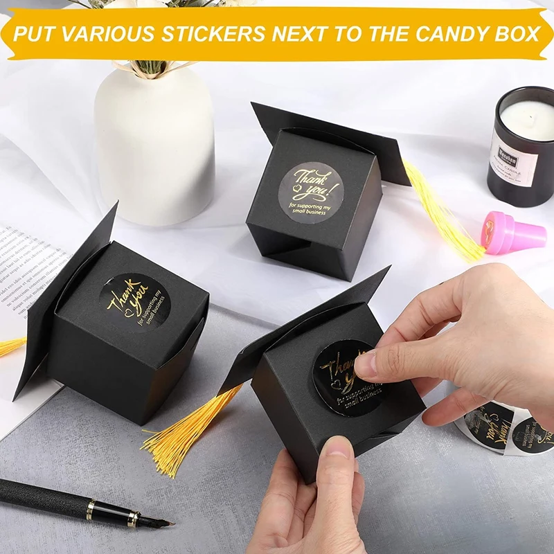 Graduation Decorations 50PCS Graduation Candy Box DIY Grad Cap Box for Graduation Gift Graduation Party Favors Decor