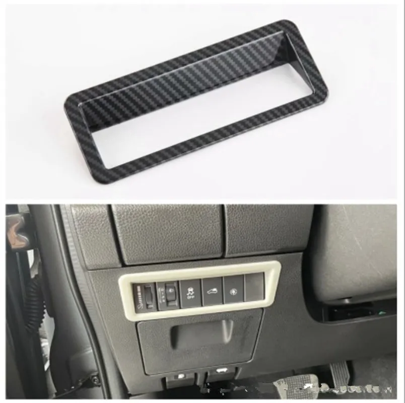 

ABS Carbon fiber Car Headlight Switch Button Panel Cover Frame Trim Sticker For ISUZU D-MAX 2021+