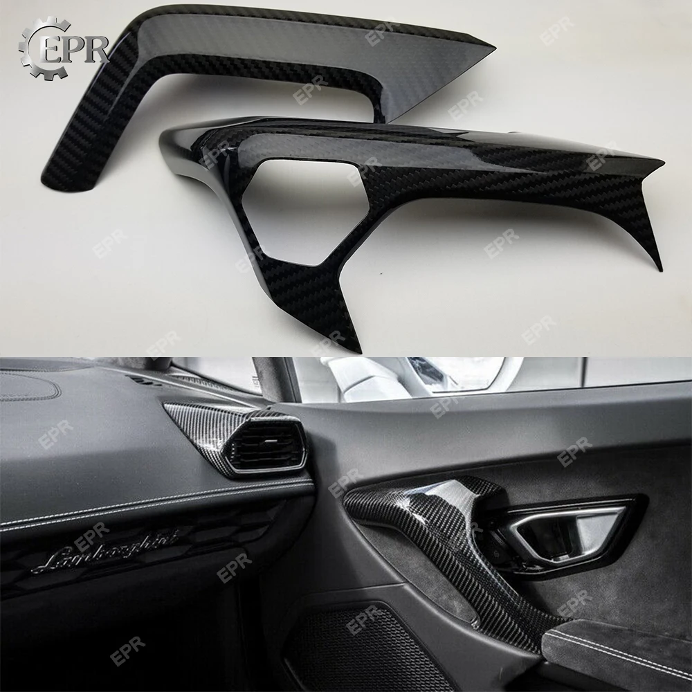 (LHD)Dry Carbon Interior Racing Part For Huracan LP610 LP580(2014+)Inner Door Handle (Cover)Body Kit Tuning Trim For LAMBORGHINI